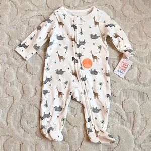 Carter’s just one you Safari animals footie 3M!